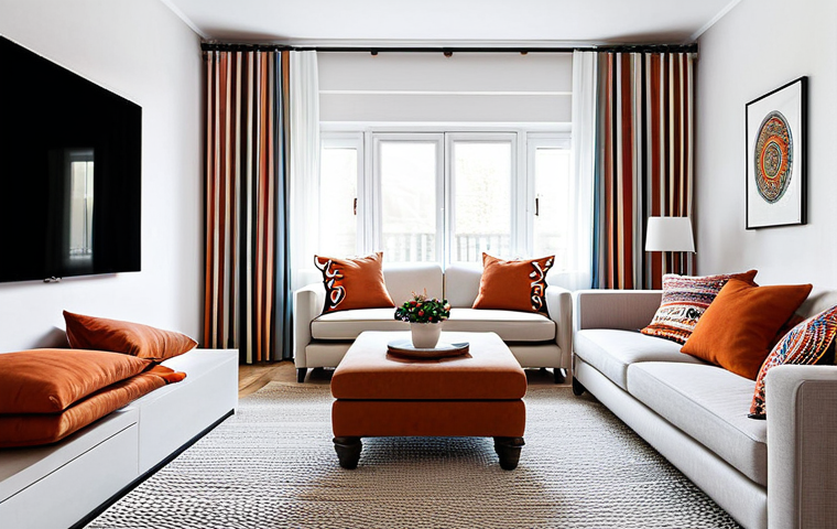 전통주택 실내 디자인 - Traditional Motifs, Modern Living Room**

"A modern living room interior featuring a white wall with...