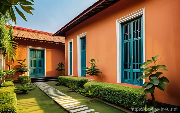 전통주택의 보강 및 강화 - **Prompt 2: Roof Waterproofing and Maintenance on a Traditional Bengali Home**
    A vibrant, sun-dr...